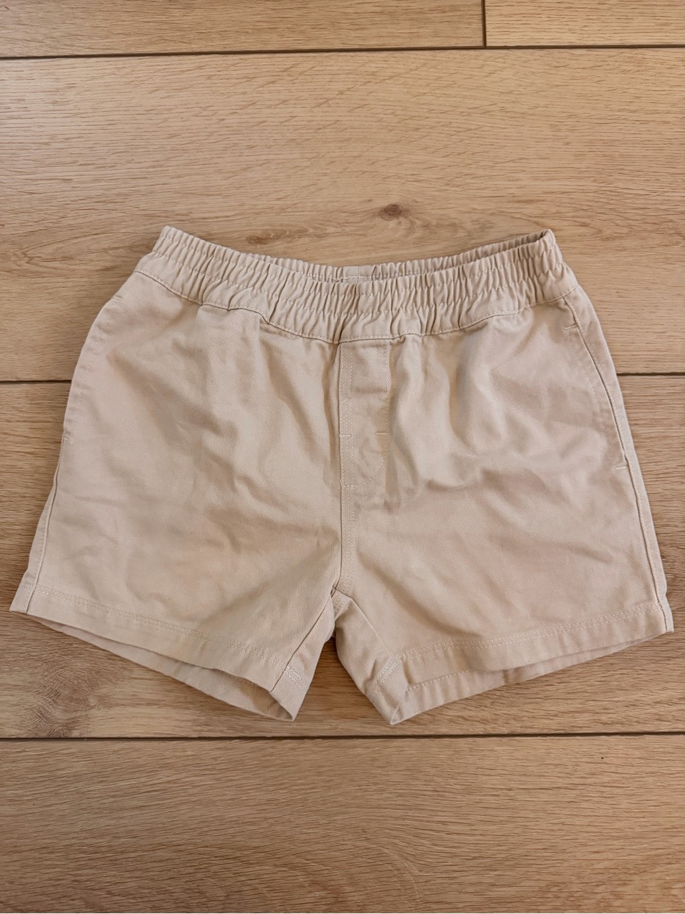 The Beaufort Bonnet Company Tan Elastic-Waist Cotton Shorts